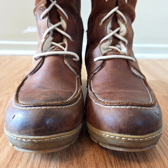 Saute Mouton Nahima Women's Suede Leather Nubuck Waterproof Brown Boots Size 38 - Picture 14 of 16